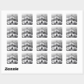 Castle Howard, van 'Vitruvius Britannicus' Vierkante Sticker (Vel)