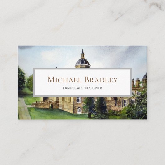 Castle Howard York Waterverf Landschap Visitekaartje (Voorkant)