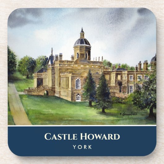Castle Howard York Waterverf schilderen Bier Onderzetter (Voorkant)