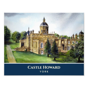 Castle Howard York Waterverf schilderen Foto Afdruk