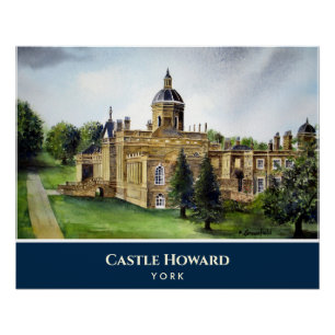 Castle Howard York Waterverf schilderen Perfect Poster