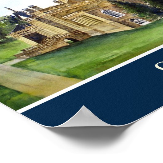 Castle Howard York Waterverf schilderen Poster (Hoek)