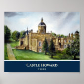 Castle Howard York Waterverf schilderen Poster (Voorkant)