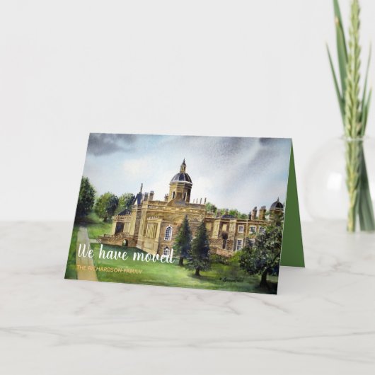Castle Howard Yorkshire New Home We hebben verhuis Aankondiging (Voorkant)