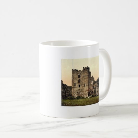 Castle, II., Ludlow, Engeland, zeldzame Photochrom Koffiemok (Voorkant rechts)