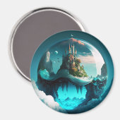 Castle in Crystal Ball Magneet (Voorkant / Achterkant)