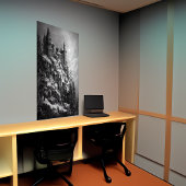 Castle in de berg, met sneeuw | AI Art Poster