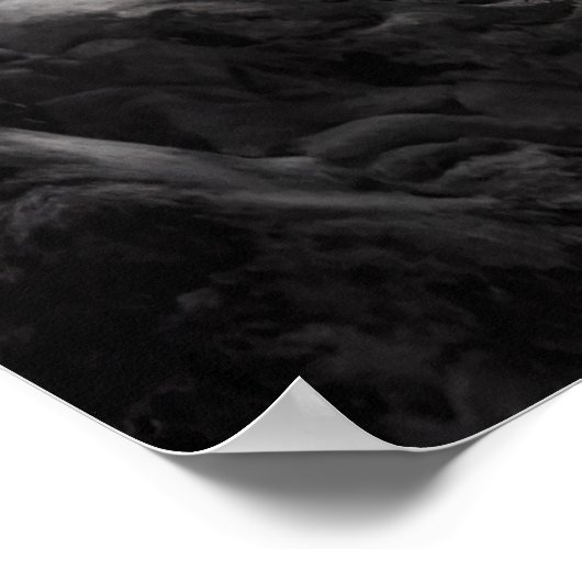 Castle in de berg, met sneeuw | AI Art Poster (Hoek)