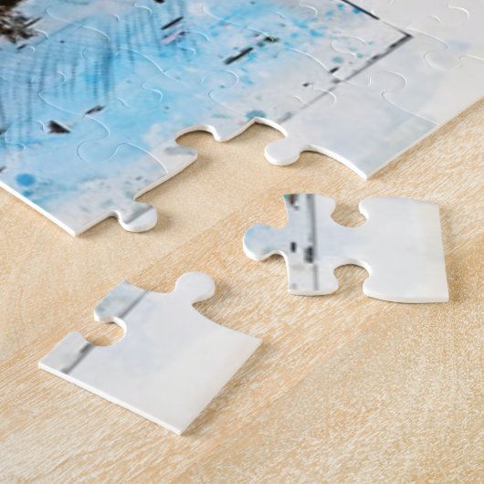 Castle in de herfst. Frankrijk. Legpuzzel (Zijkant)