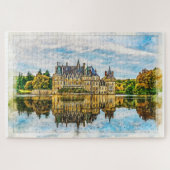 Castle in de herfst. Frankrijk. Legpuzzel (Horizontaal)