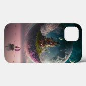 Castle in de Moon Fantasy Hoesje-Mate iPhone Case (Achterkant (horizontaal))