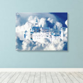 Castle in de wolken canvas afdruk (Insitu (Houten vloer))