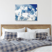 Castle in de wolken canvas afdruk (Insitu (Slaapkamer))