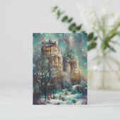 Castle in Forest, Fantasy Oerwoud, Magic Castle Briefkaart (Staand voorkant)