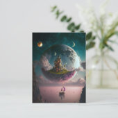 Castle in het Briefkaart Moon Fantasy Art (Staand voorkant)