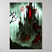 Castle in het horrorwoud | AI Art Poster (Voorkant)