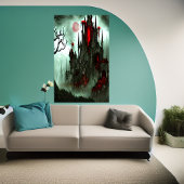 Castle in het horrorwoud | AI Art Poster