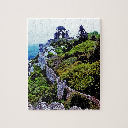 Castle in Sintra Portugal Legpuzzel (Verticaal)