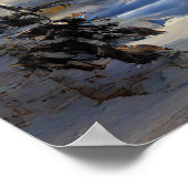 Castle in Snow, Retro Castle, kerstcadeau Poster (Hoek)