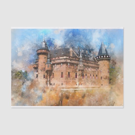 Castle in the Forest Decoupage Tissuepapier (Voorkant)
