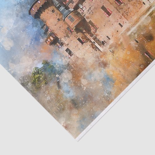 Castle in the Forest Decoupage Tissuepapier (Detail)