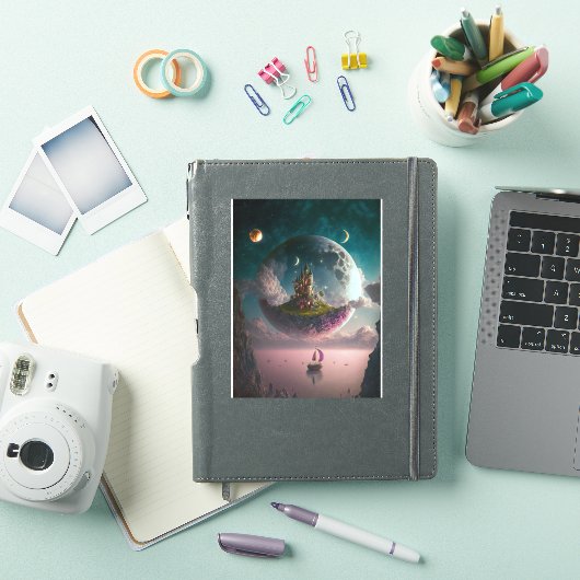 Castle in the Moon Fantasy Art Sticker (iPad Cover)