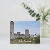 Castle in Visby, Visby Gotland Zweden Briefkaart (Staand voorkant)