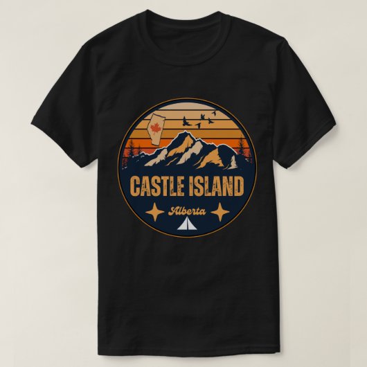 Castle Island, Alberta T-shirt (Design voorkant)