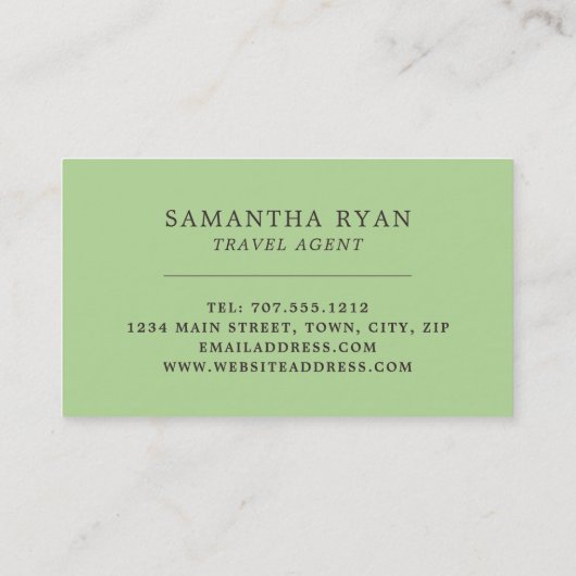 Castle Landscape, reisagent Visitekaartje (Achterkant)