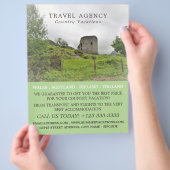Castle Landscape, Travel Agency Advert Flyer (Hand)