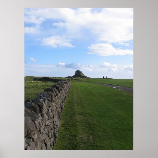 Castle Lindisfarne op het Heilige eiland Poster (Voorkant)