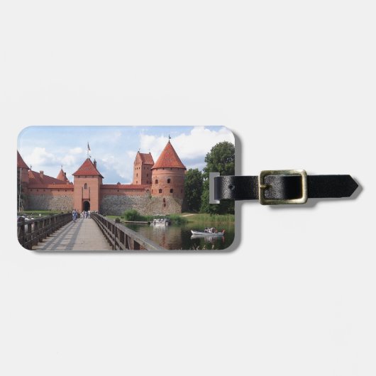 Castle - LITOUWEN op het eiland Trakai — Bagagelabel (Voorkant horizontaal)