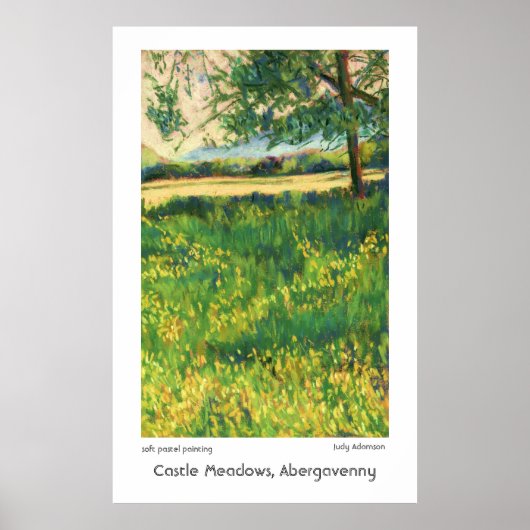 Castle Meadows, Abergavenny Print of Poster (Voorkant)