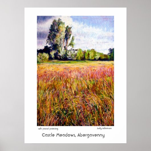Castle Meadows, Abergavenny Print of Poster (Voorkant)