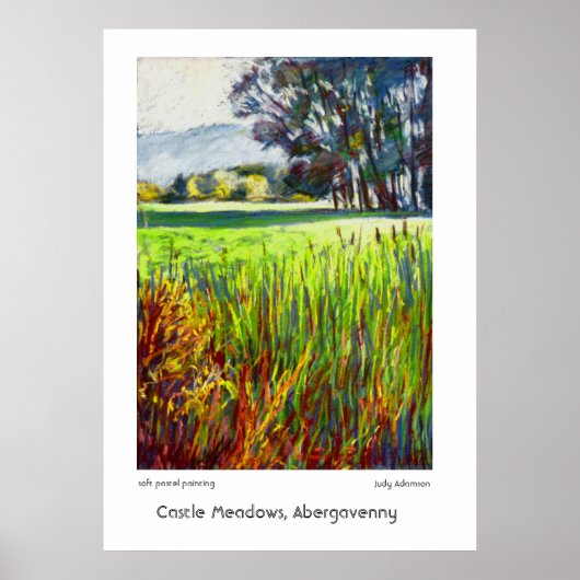 Castle Meadows, Abergavenny Print of Poster (Voorkant)