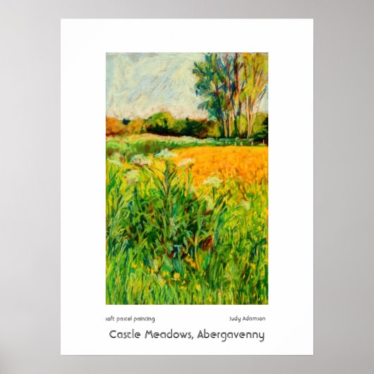Castle Meadows, Abergavenny Print of Poster (Voorkant)
