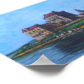 Castle met draak en wizard poster (Hoek)