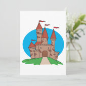 Castle met vlaggen kaart (Staand voorkant)