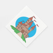 Castle met vlaggen servet (Hoek)