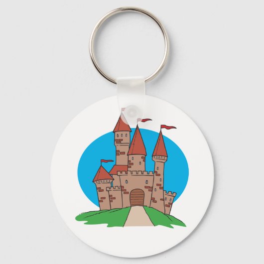 Castle met vlaggen sleutelhanger (Achterkant)