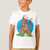 Castle met vlaggen t-shirt (Voorkant)