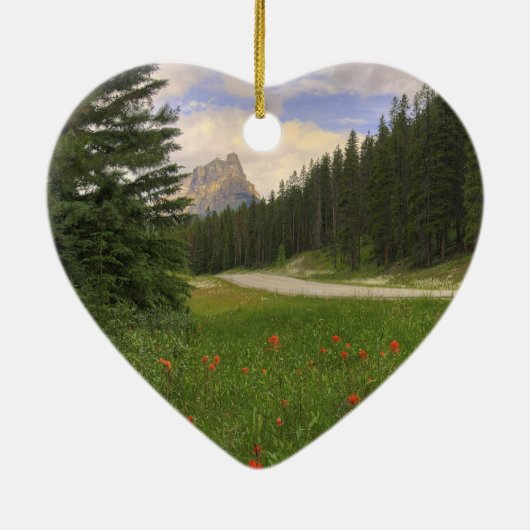 Castle Mountain Banff Keramisch Ornament (Achterkant)