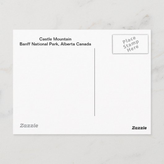 Castle Mountain Briefkaart (Achterkant)