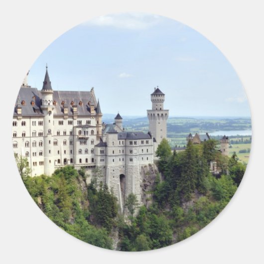 Castle Neuschwanstein Bavaria Duitsland Ronde Sticker (Voorkant)