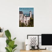 Castle Neuschwanstein Poster (Thuiskantoor)
