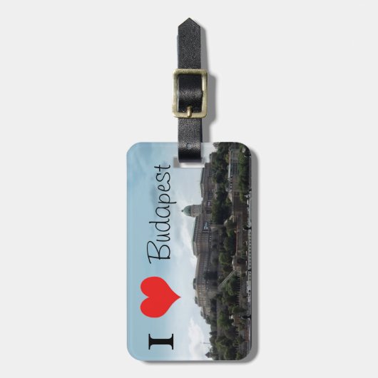 Castle of Buda - Ik hart Boedapest Bagagelabel (Voorkant verticaal)