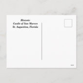 Castle of San Marcos Feestdagenkaart (Achterkant)