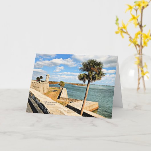 Castle of San Marcos, St. Augustine, FL  Kaart (Gele Bloem)