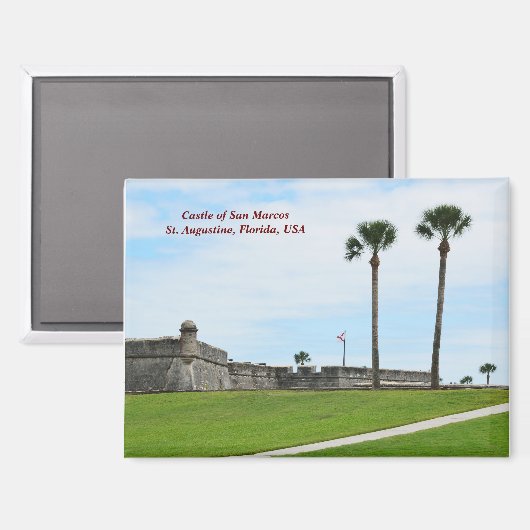 Castle of San Marcos St. Augustine, Florida Magneet (Voorkant / Achterkant)