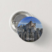 Castle of the Counts in Gent Ronde Button 3,2 Cm (Voorkant /achterkant)